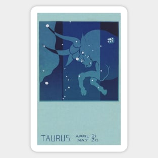 Taurus the Bull, Vintage Signs of the Zodiac Sticker